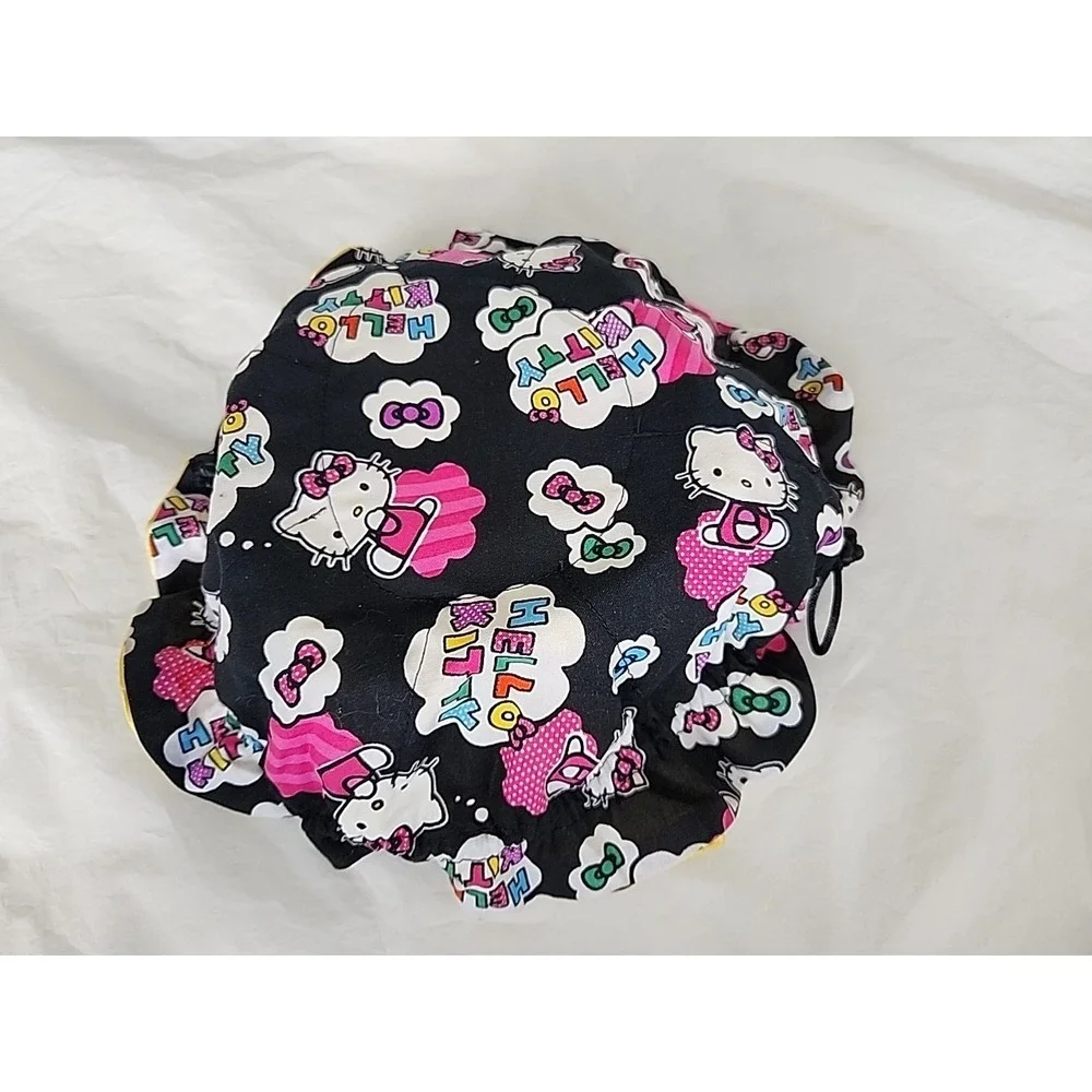 Hello Kitty Travel‎ Jewelry Bag 8-Pockets Organizer Black/Gold Satin Kitty Print
